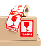 Obrázek Krabice s nalepenou etiketou FRAGILE