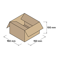 Kartonové krabice 3VVL 150x150x100mm, 25 ks