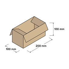 Kartonové krabice 3VVL 200x100x100mm, 25 ks