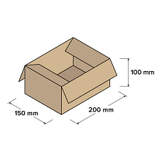Kartonové krabice 3VVL 200x150x100mm, 25 ks