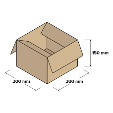 Kartonové krabice 3VVL 200x200x150mm, 25 ks
