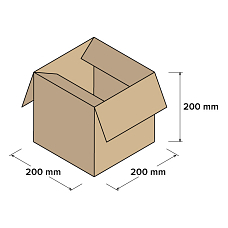 Kartonové krabice 3VVL 200x200x200mm, 25 ks
