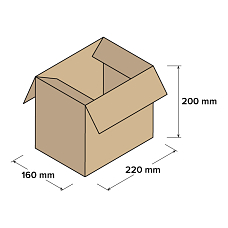 Kartonové krabice 3VVL 220x160x200mm, 25 ks
