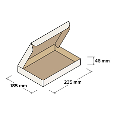 Kartonové krabice 235x185x46mm - bílá, 10 ks