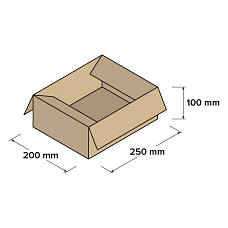 Kartonové krabice 3VVL 250x200x100mm, 25 ks
