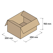 Kartonové krabice 3VVL 250x200x150mm, 25 ks
