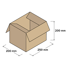 Kartonové krabice 3VVL 250x200x200mm, 25 ks
