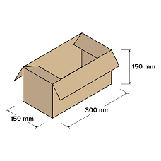 Kartonové krabice 3VVL 300x150x150mm, 25 ks