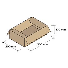 Kartonové krabice 3VVL 300x200x100mm, 25 ks