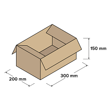 Kartonové krabice 3VVL 300x200x150mm, 25 ks