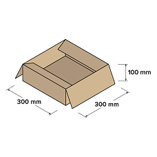 Kartonové krabice 3VVL 300x300x100mm, 25 ks