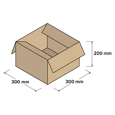 Kartonové krabice 3VVL 300x300x200mm, 25 ks