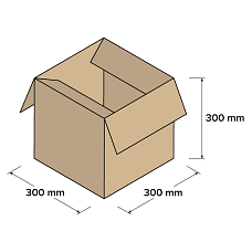 Kartonové krabice 3VVL 300x300x300mm, 25 ks