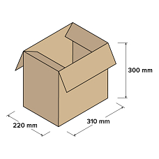 Kartonové krabice 3VVL 310x220x300mm, 25 ks