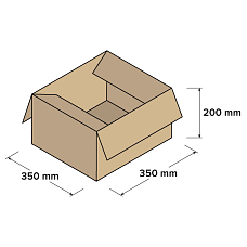 Kartonové krabice 3VVL 350x350x200mm, 25 ks