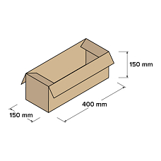 Kartonové krabice 3VVL 400x150x150mm, 25 ks