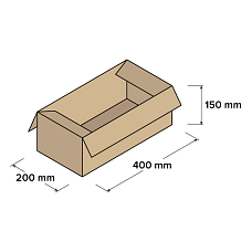 Kartonové krabice 3VVL 400x200x150mm, 25 ks