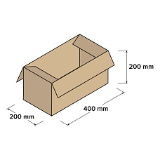 Kartonové krabice 3VVL 400x200x200mm, 25 ks