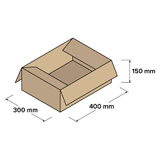 Kartonové krabice 3VVL 400x300x150mm, 25 ks