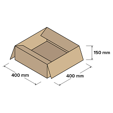 Kartonové krabice 3VVL 400x400x150mm, 25 ks
