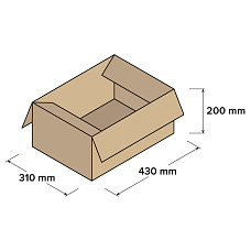 Kartonové krabice 3VVL 430x310x200mm, 25 ks