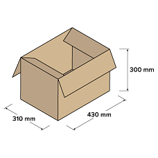 Kartonové krabice 3VVL 430x310x300mm, 25 ks