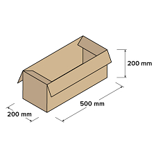 Kartonové krabice 3VVL 500x200x200mm, 25 ks