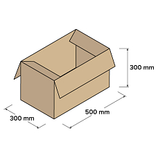 Kartonové krabice 3VVL 500x300x300mm, 25 ks