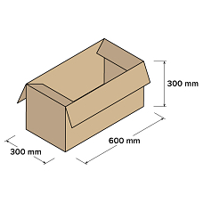 Kartonové krabice 3VVL 600x300x300mm, 25 ks