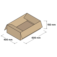 Kartonové krabice 3VVL 600x400x150mm, 25 ks