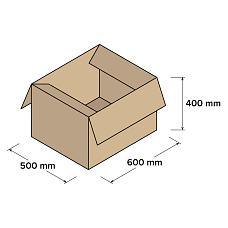 Kartonové krabice 3VVL 600x500x400mm, 25 ks