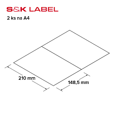 Etikety S&K 2ks na A4, 100 ks