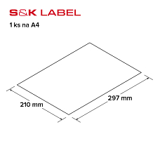 Etikety S&K 1ks na A4, 100 ks