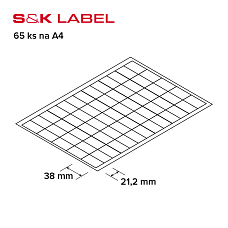 Etikety S&K 65ks na A4, 100 ks