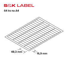 Etikety S&K 64ks A4, 100 ks