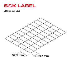 Etikety S&K 40ks na A4, 100 ks