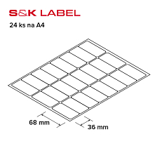 Etikety S&K 24ks na A4, 100 ks