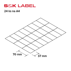 Etikety S&K 24ks na A4, 100 ks