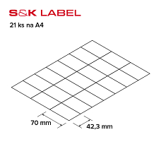 Etikety S&K 21ks na A4, 100 ks