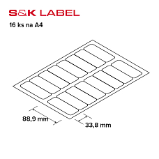 Etikety S&K 16ks na A4, 100 ks