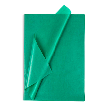 Hedvábný papír 50 x 70 cm tmavě zelený, 26 ks