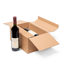 Krabice na víno s proložkou 6 lahví / 2 řady