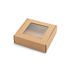 Dárková krabice s průhledným víkem 130x130x40mm, 10 ks