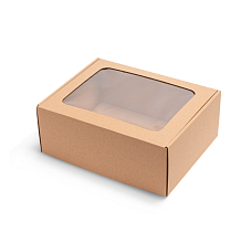 Dárková krabice s průhledným víkem 250x200x100mm, 10 ks