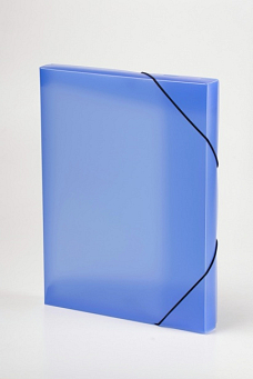 Krabice na spisy s gumou modrá