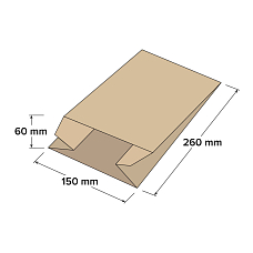 Svačinové papírové sáčky 150x60x260mm – M, 100 ks