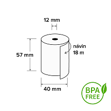 Termo kotouček 57/40/12 mm, 18m, BPA free, 10 ks