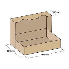 Kartonové krabice s víkem 3VVL 400x300x105 mm, 10 ks